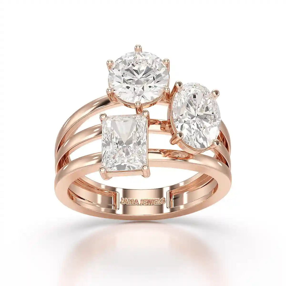 3 CT Oval Cut Lab Diamond Ring