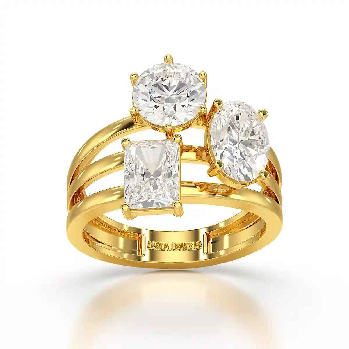 3 CT Oval Cut Lab Diamond Ring