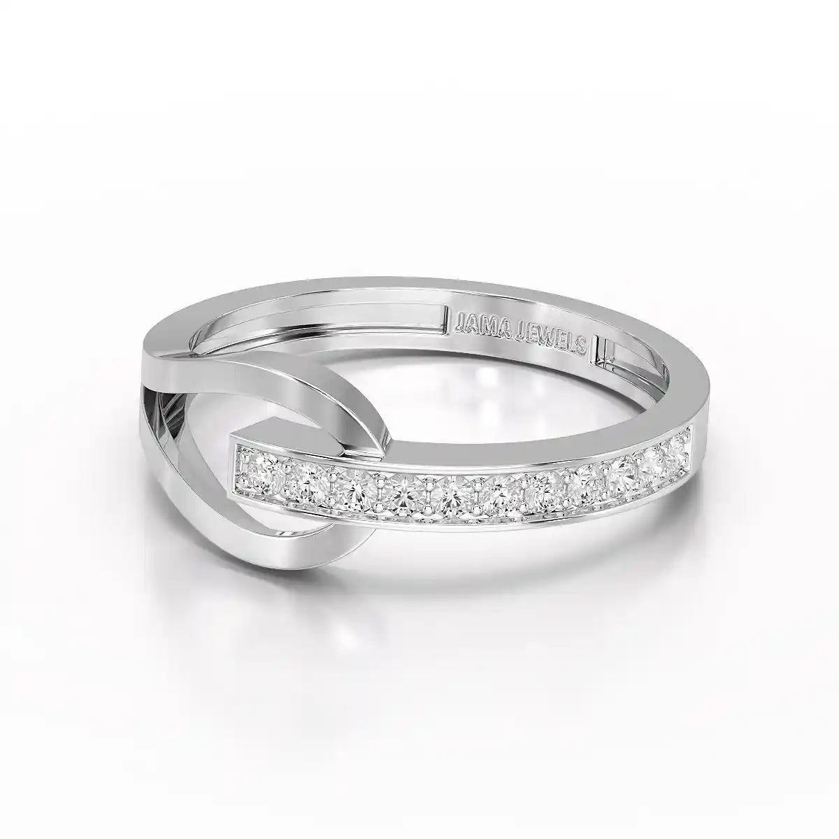 0.15 CT Loop Ring with Round Cut Lab Diamonds