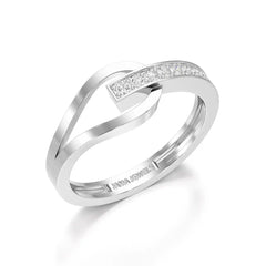 0.15 CT Loop Ring with Round Cut Lab Diamonds