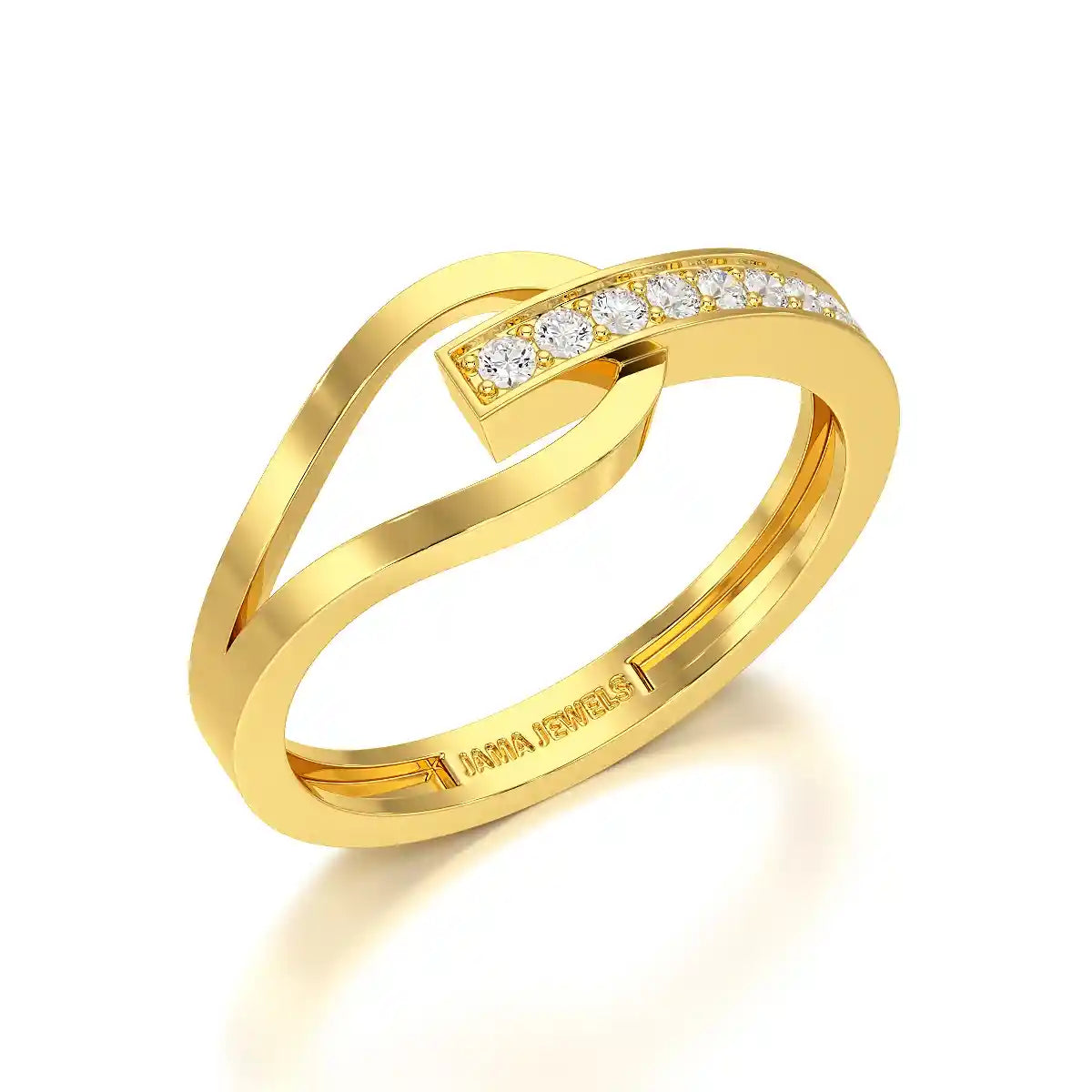 0.15 CT Loop Ring with Round Cut Lab Diamonds