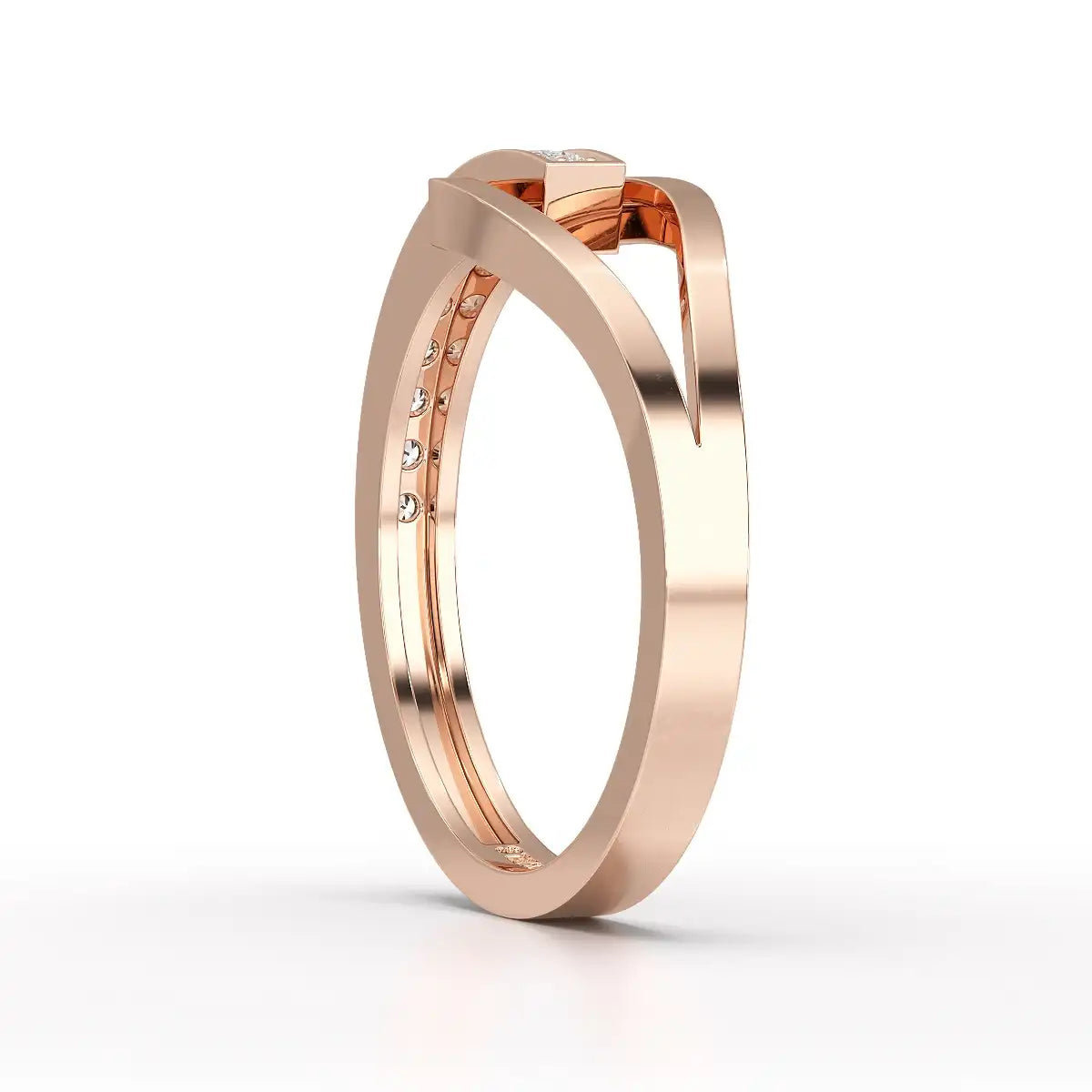 0.15 CT Loop Ring with Round Cut Lab Diamonds