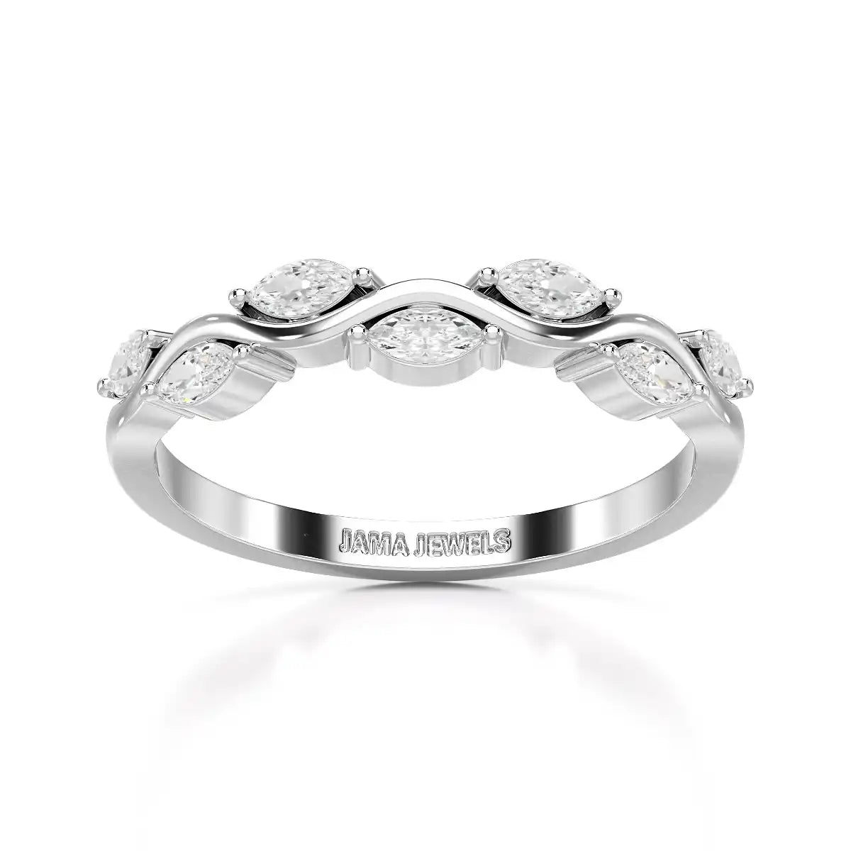 0.35 CT Twisted Ring with Marquise Cut Lab Diamonds