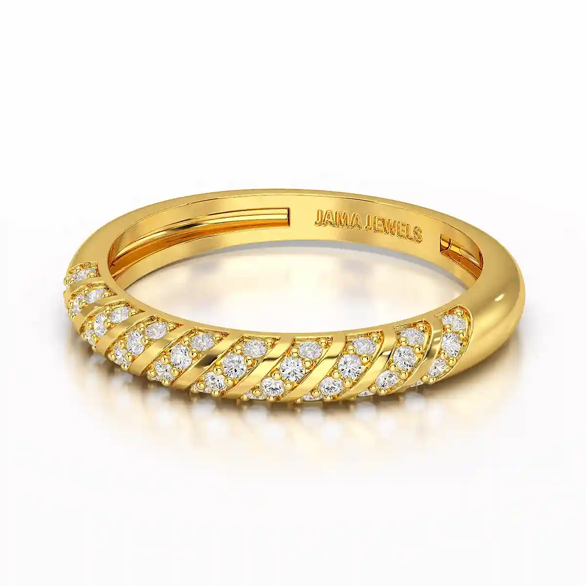 0.20 CT Half Eternity Ring with Round Cut Lab Diamonds