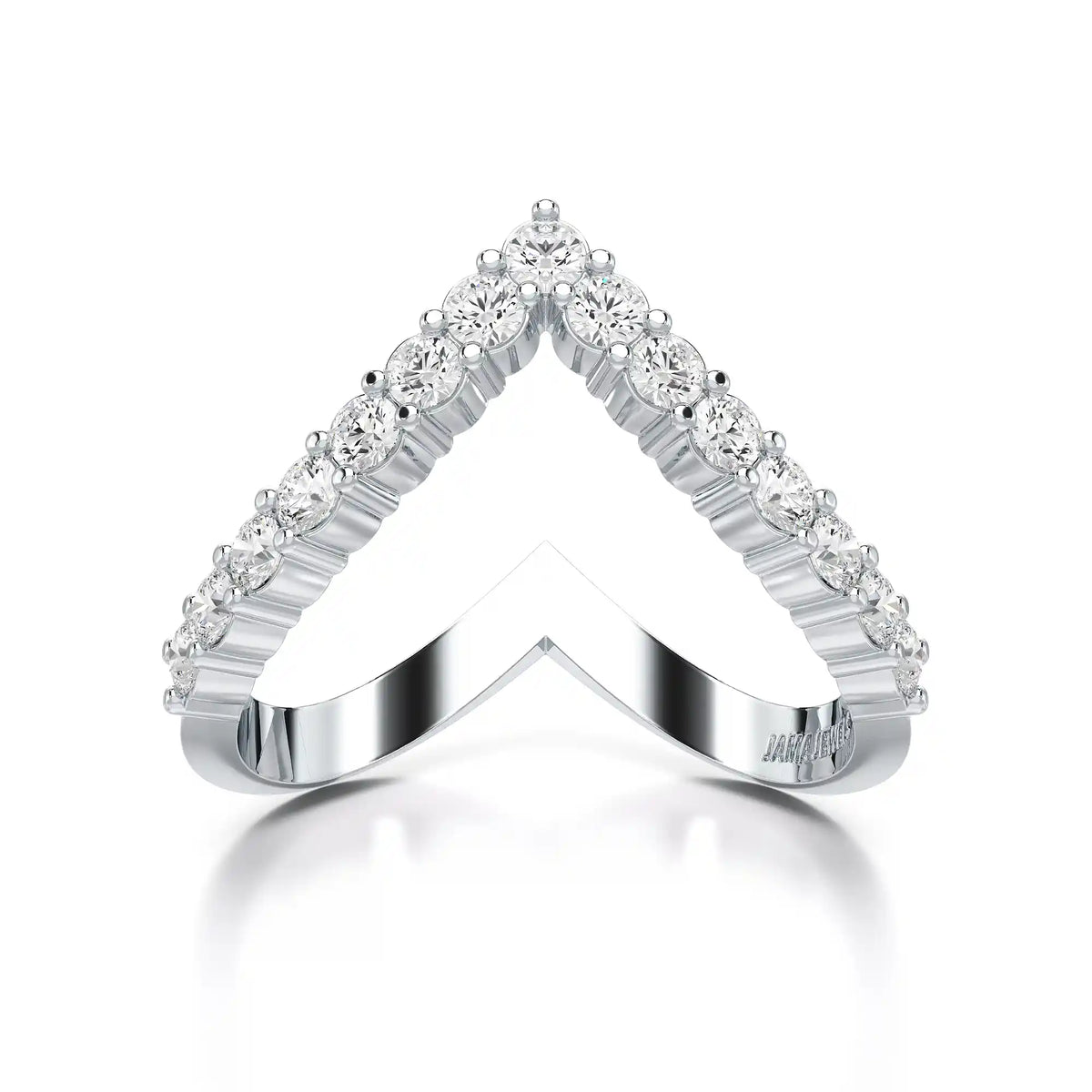 0.65 CT V Shaped Diamond Ring