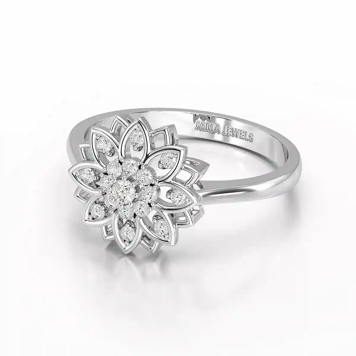 0.20 CT Round Cut Lab Diamond Bloom Ring