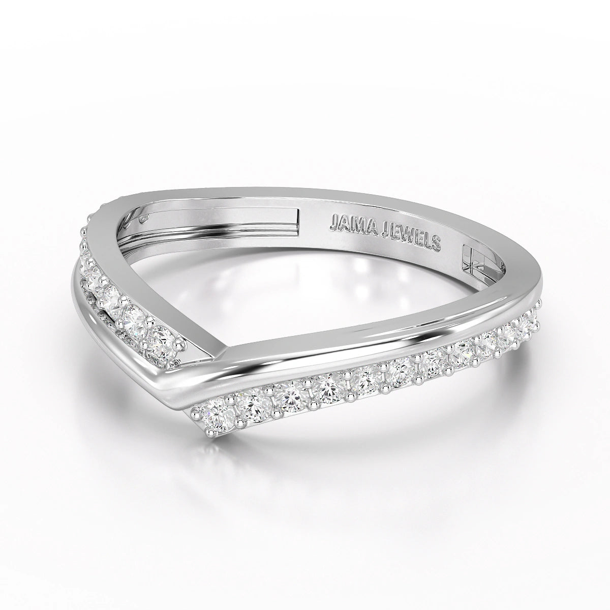 0.25 CT Pave Setting Round Cut Lab Diamond Ring