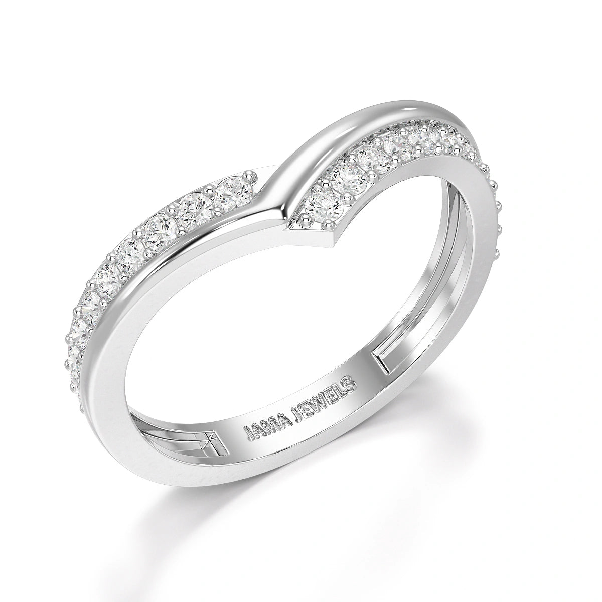 0.25 CT Pave Setting Round Cut Lab Diamond Ring
