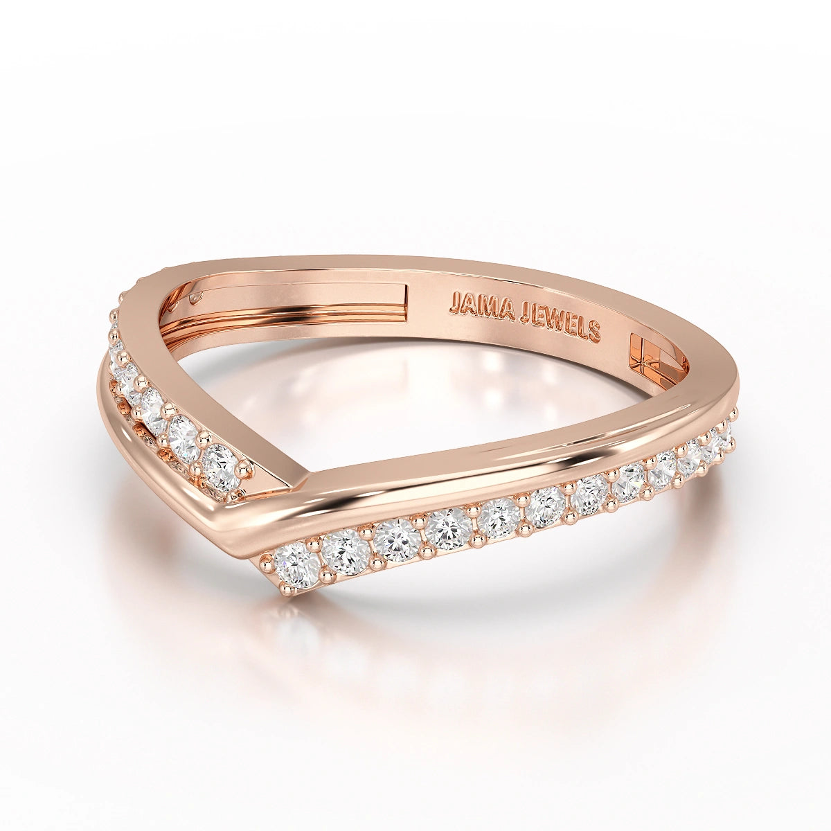 0.25 CT Pave Setting Round Cut Lab Diamond Ring