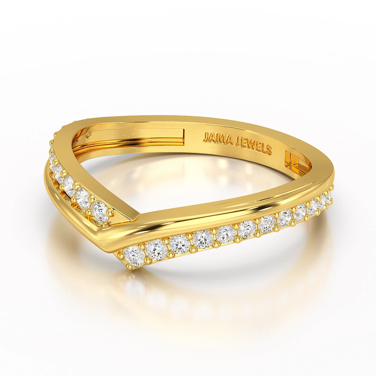 0.25 CT Pave Setting Round Cut Lab Diamond Ring