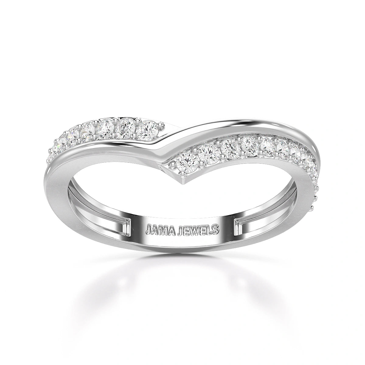 0.25 CT Pave Setting Round Cut Lab Diamond Ring