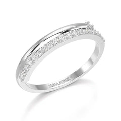 0.20 CT Round Cut Lab Diamond Split Ring