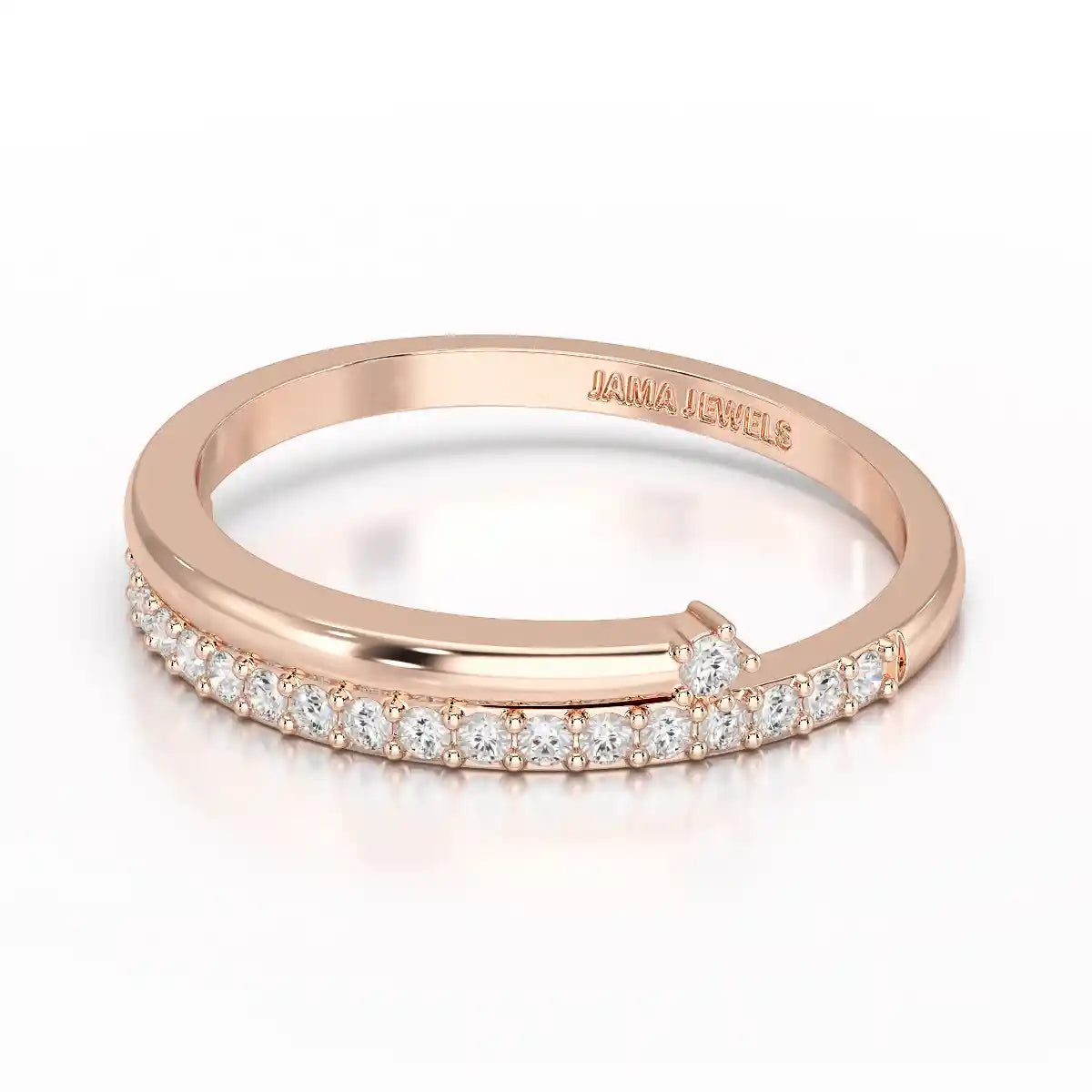 0.20 CT Round Cut Lab Diamond Split Ring