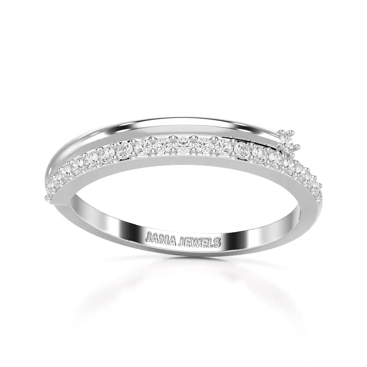 0.20 CT Round Cut Lab Diamond Split Ring