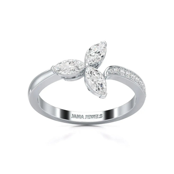 0.50 CT Marquise Petal Diamond Ring