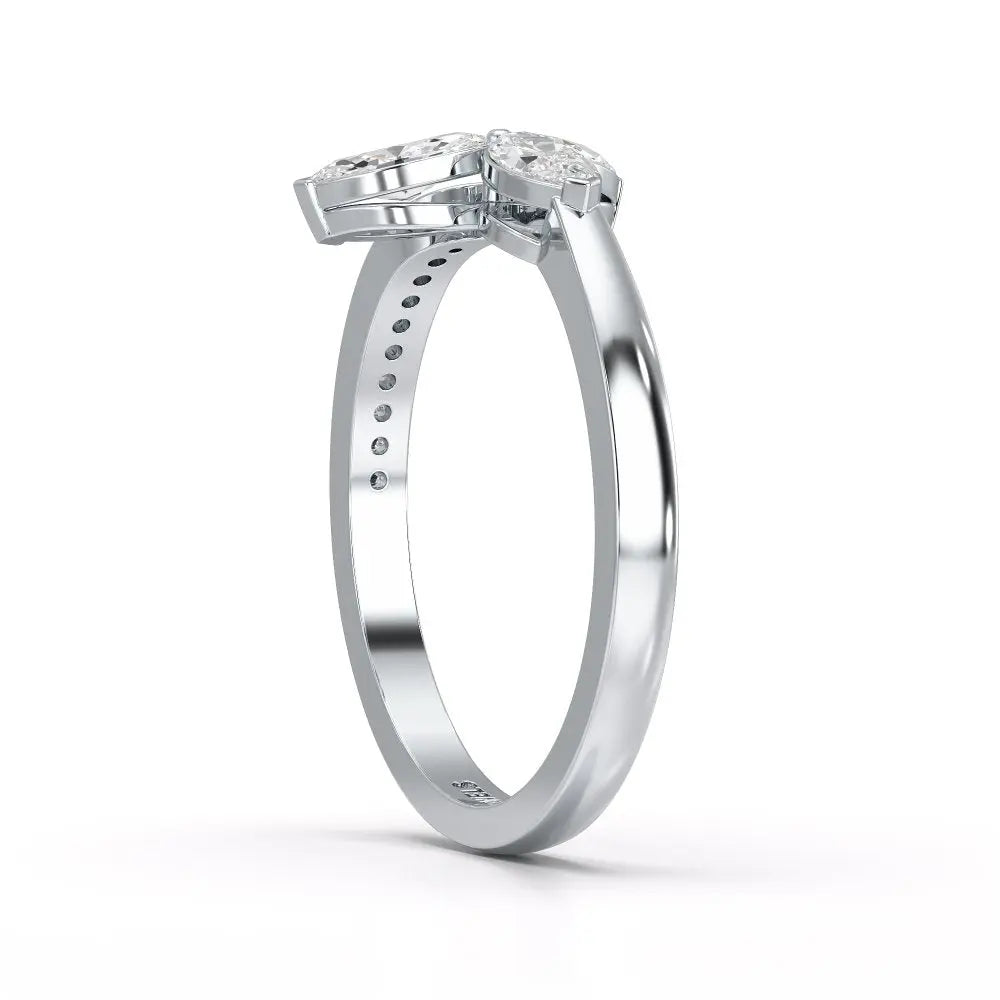 0.50 CT Marquise Cut Diamond Petal Ring Jama Jewels
