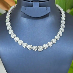 37.35 CT Heart Cut Diamond Necklace (Ready for Delivery)