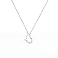 0.46 CT Round Cut Lab Diamond Chain Pendant