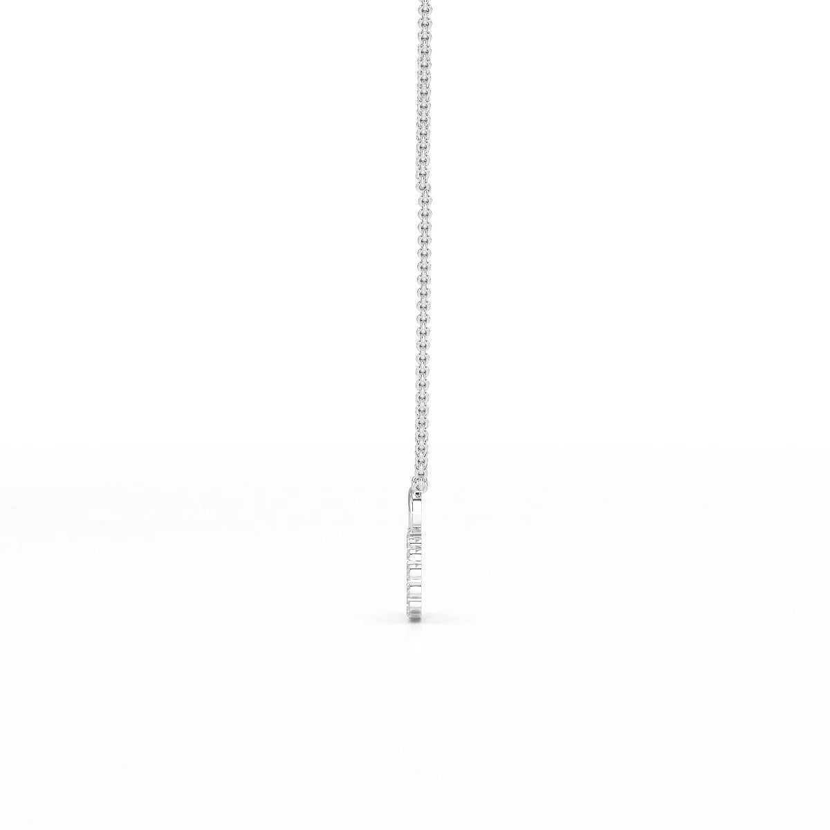 0.46 CT Round Cut Lab Diamond Chain Pendant