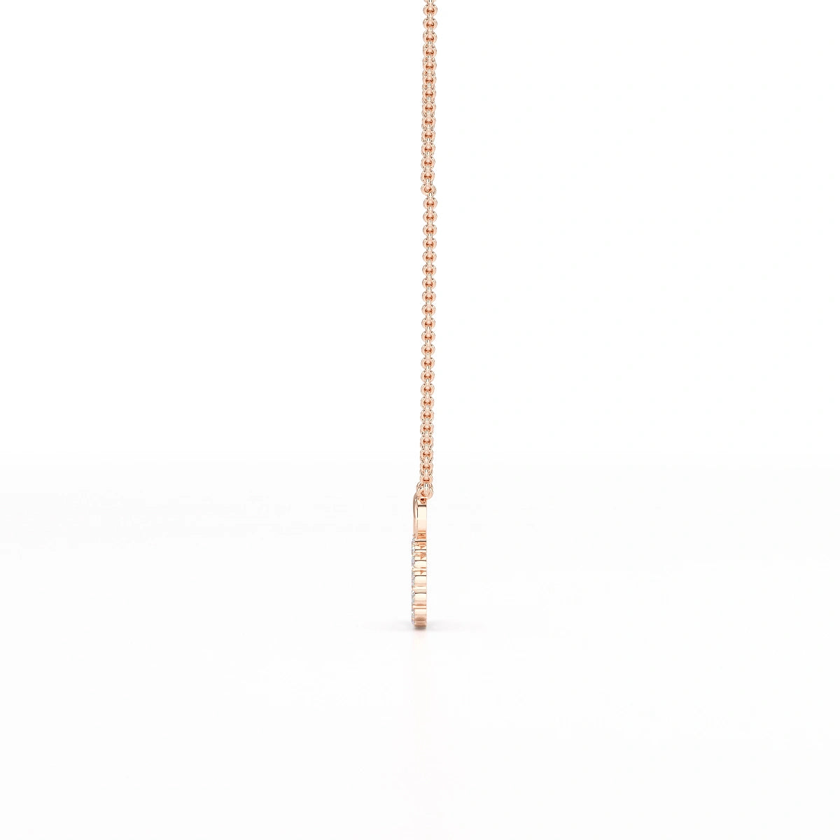 0.46 CT Round Cut Lab Diamond Chain Pendant