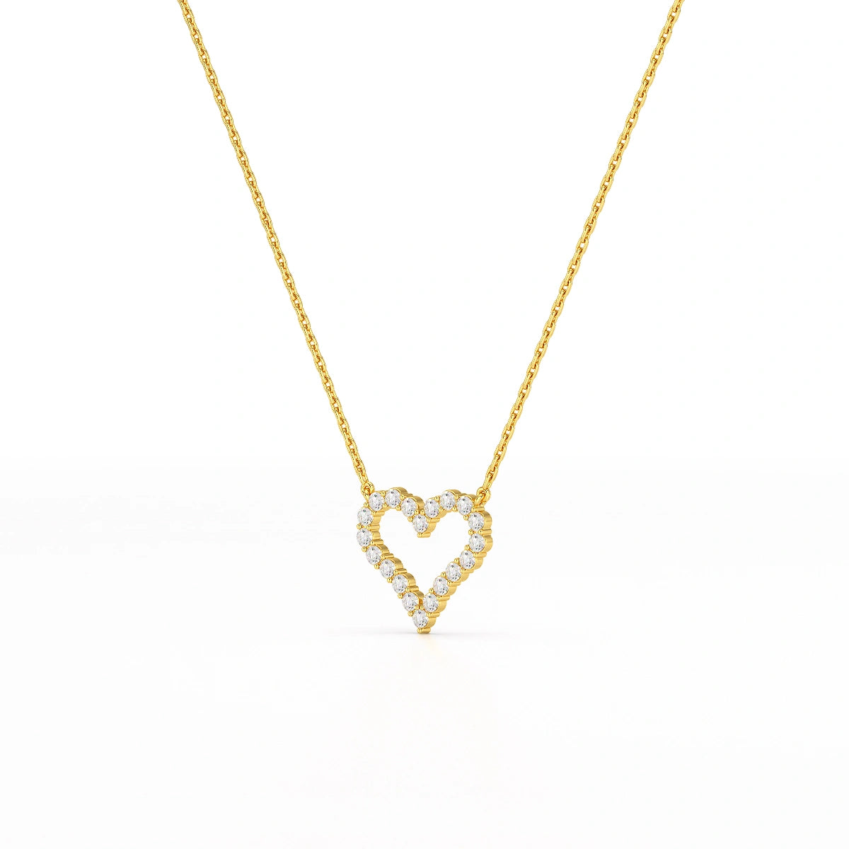 0.78 CT Round Cut Lab Diamond Chain Pendant