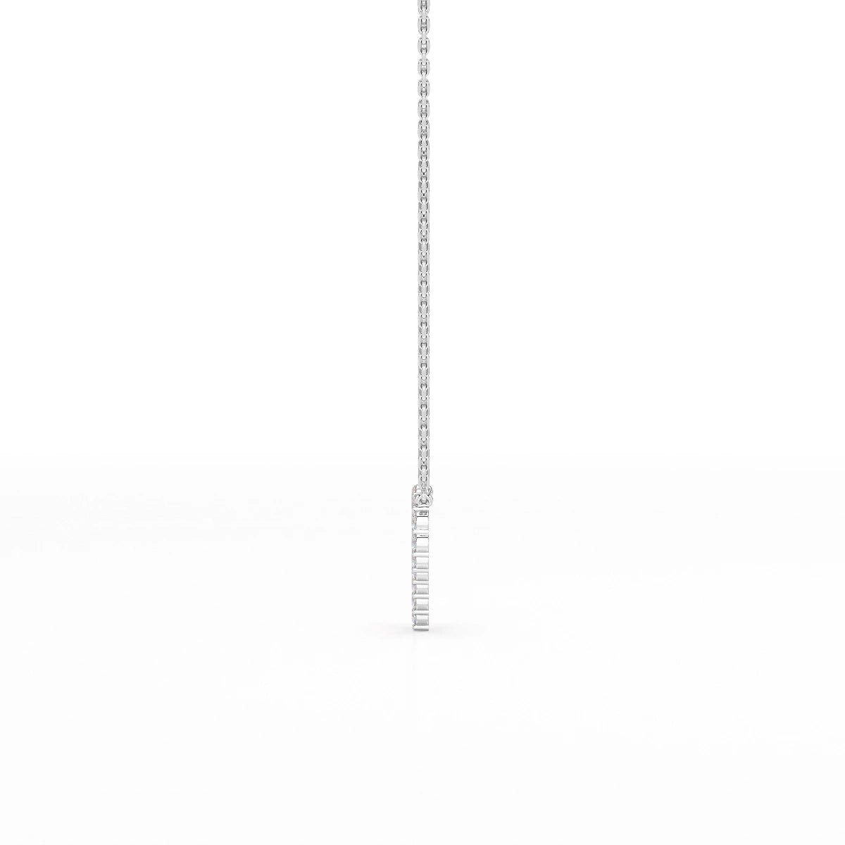 0.78 CT Round Cut Lab Diamond Chain Pendant