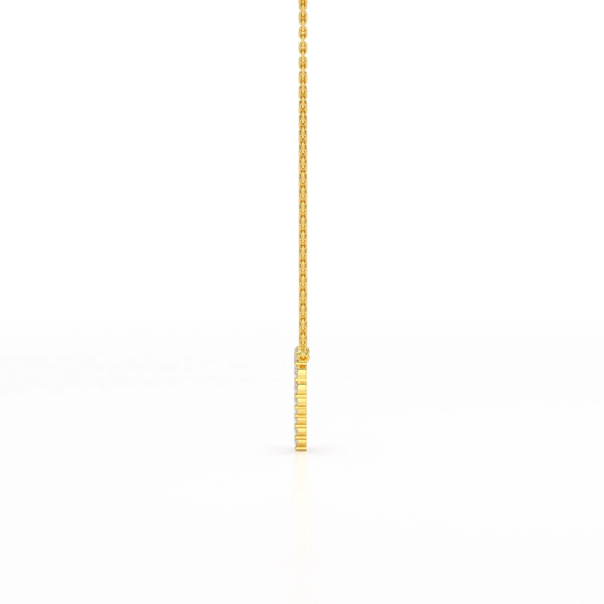 0.78 CT Round Cut Lab Diamond Chain Pendant