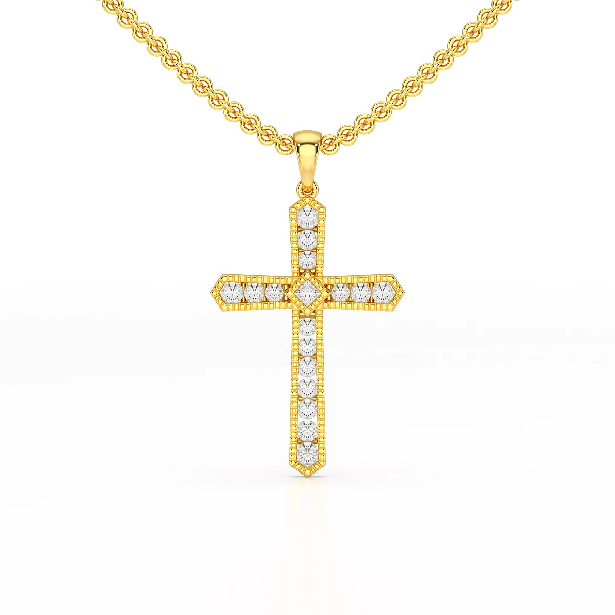 0.69 CT Lab Diamond Round Shape Pendant