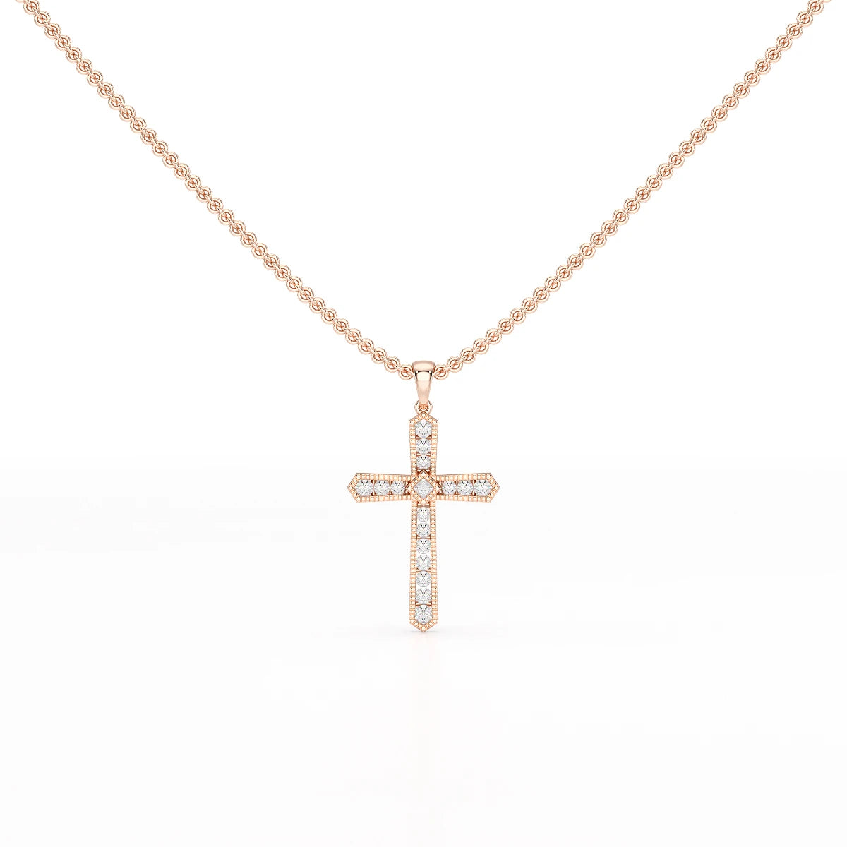 0.69 CT Lab Diamond Round Shape Pendant