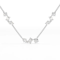 11 CT Lab Diamond Round Cut Chain Pendant