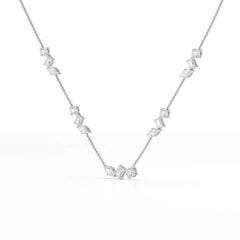 11 CT Lab Diamond Round Cut Chain Pendant