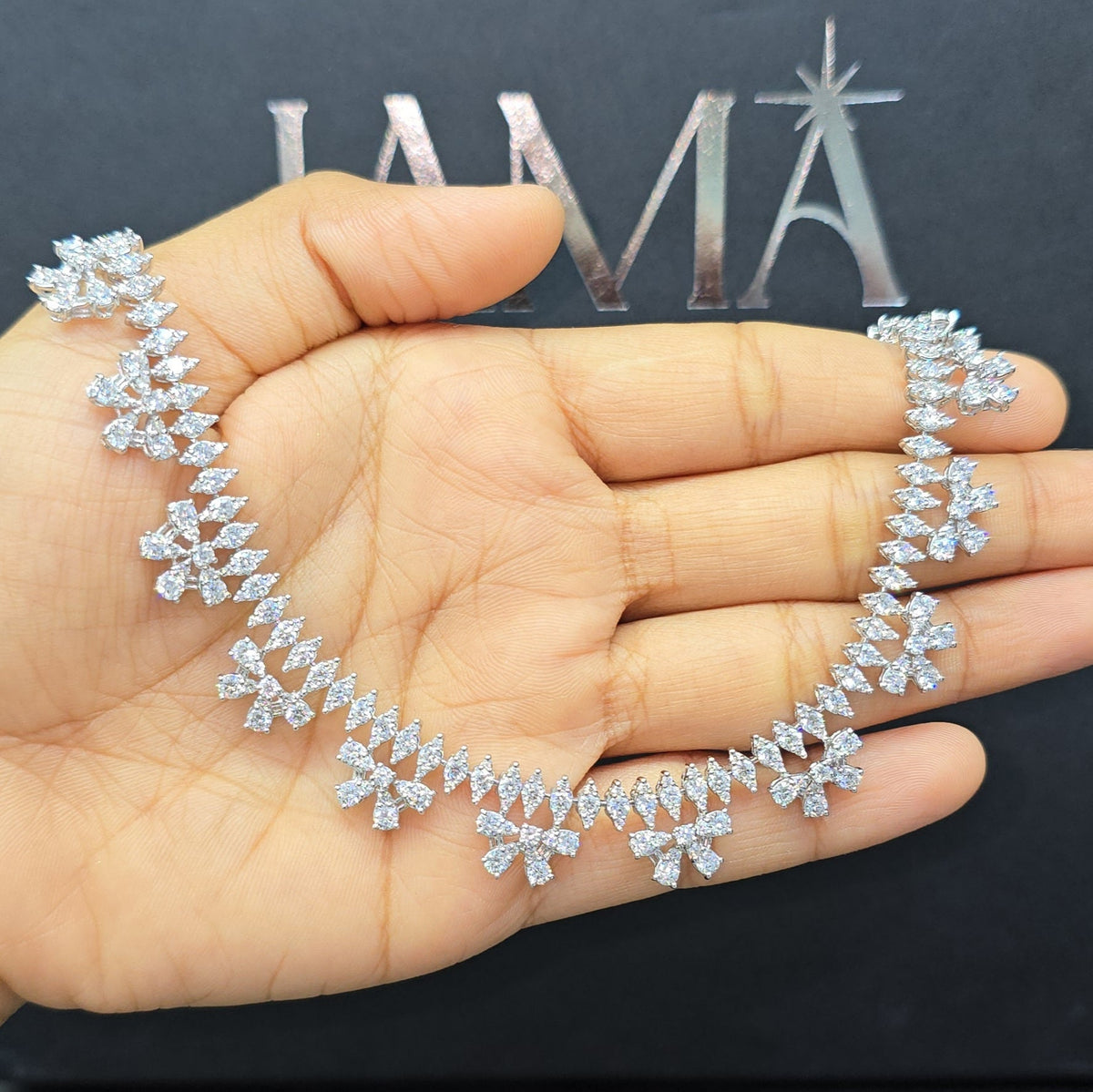 9.7 CT Elegant Lab Diamond Necklace with Round Diamonds (Ready for Delivery)