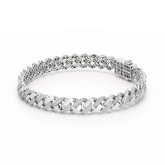 2.62 CT Round Cut Men's Cuban Bracelet