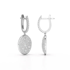 1.70 CT Round Cut Diamond Hoop Earring