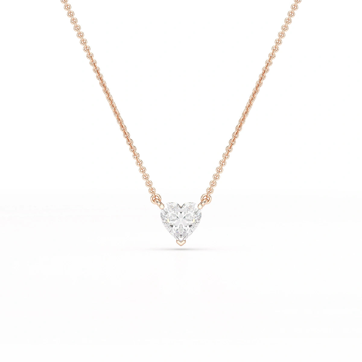 1 Ct Lab Grown Diamond Heart Pendant