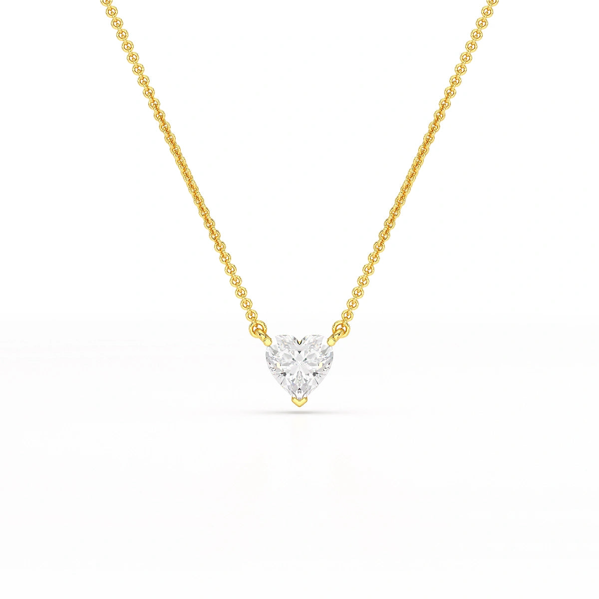 1 Ct Lab Grown Diamond Heart Pendant