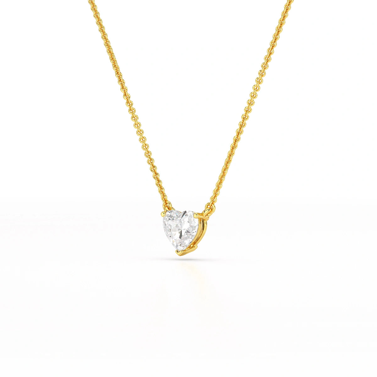 1 Ct Lab Grown Diamond Heart Pendant