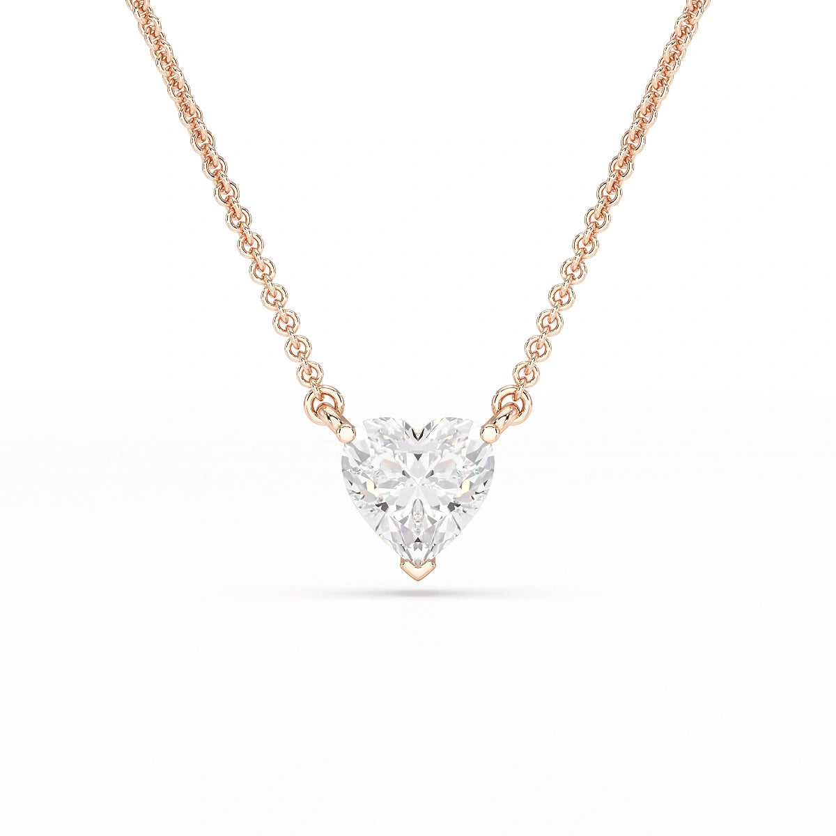 1 Ct Lab Grown Diamond Heart Pendant