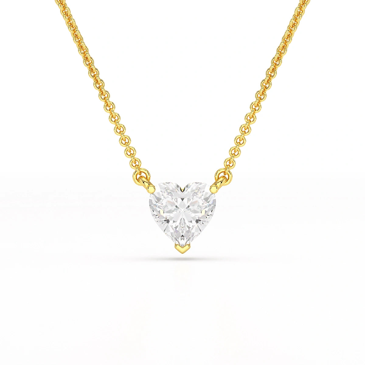 1 Ct Lab Grown Diamond Heart Pendant