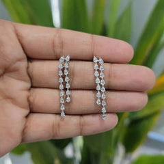 1.55 CT Pear Cut Lab Grown Diamond Dangle Earring (Ready for Delivery)