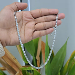 11.50 CT Round Cut Diamond Tennis Necklace (Ready for Delivery)