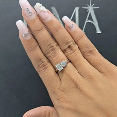 1.30 CT Round & Pear Cut Diamond Two Stone Ring (Ready for Delivery) Jama Jewels