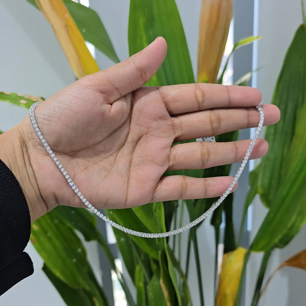 8.45 CT Round Cut Diamond Tennis Necklace (Ready for Delivery)