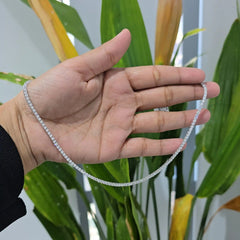 8.45 CT Round Cut Diamond Tennis Necklace (Ready for Delivery)