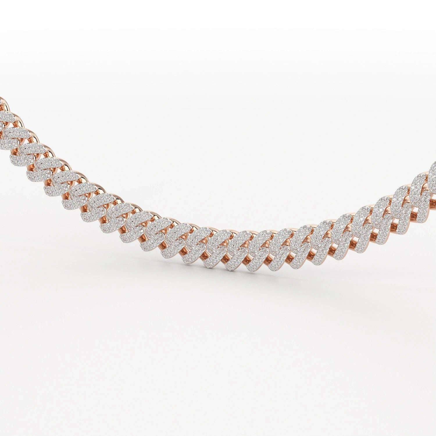 11.48 CT Round Cut Men's Cuban Chain