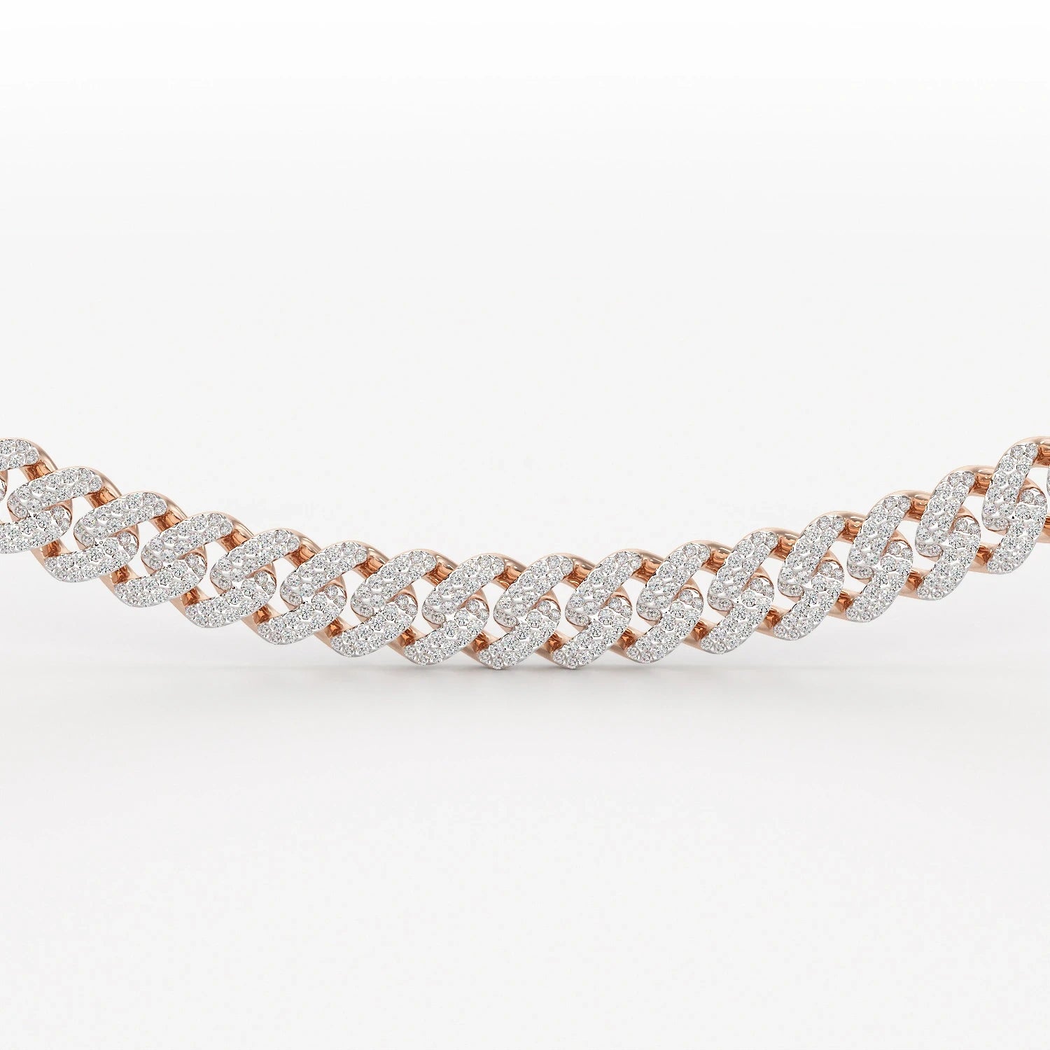 11.48 CT Round Cut Men's Cuban Chain