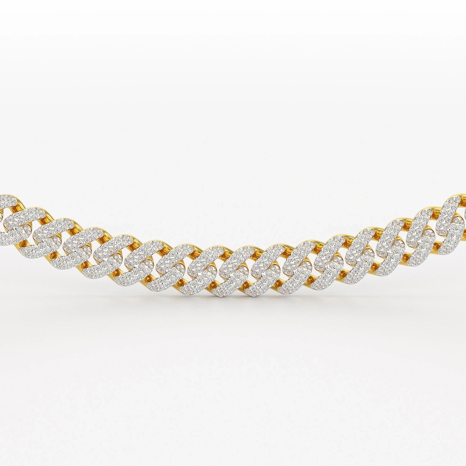 11.48 CT Round Cut Men's Cuban Chain