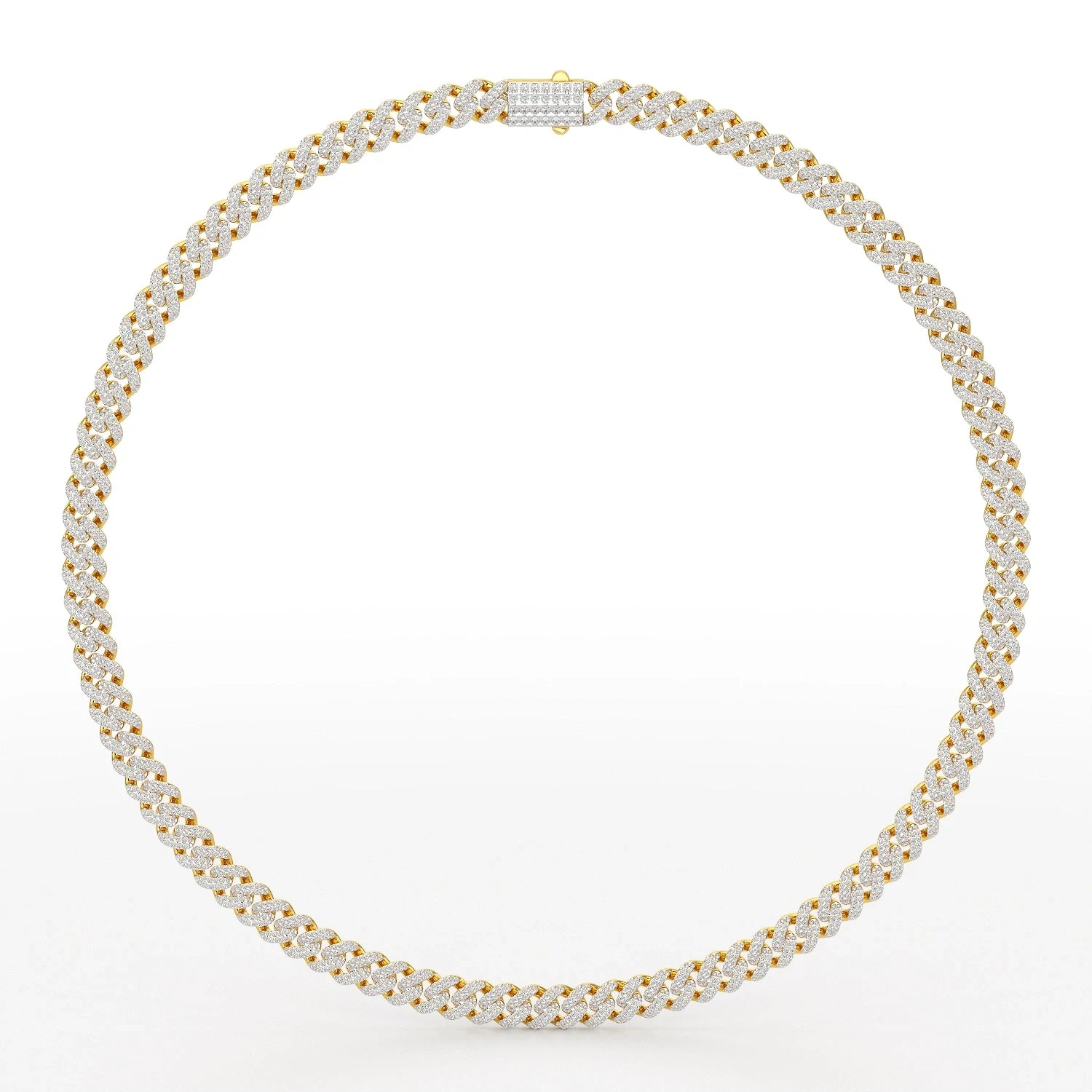 11.48 CT Round Cut Men's Cuban Chain