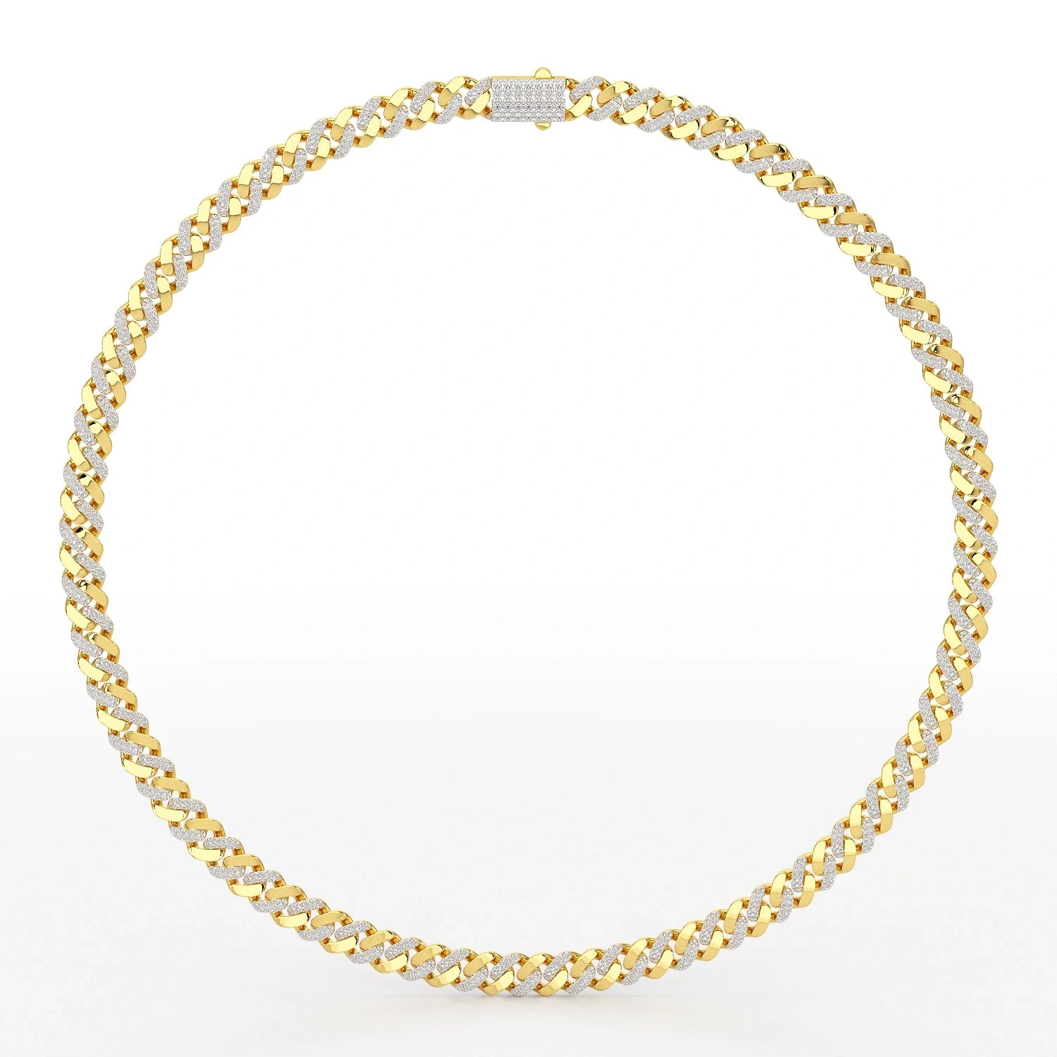 6 CT Round Cut Men's Cuban Chain