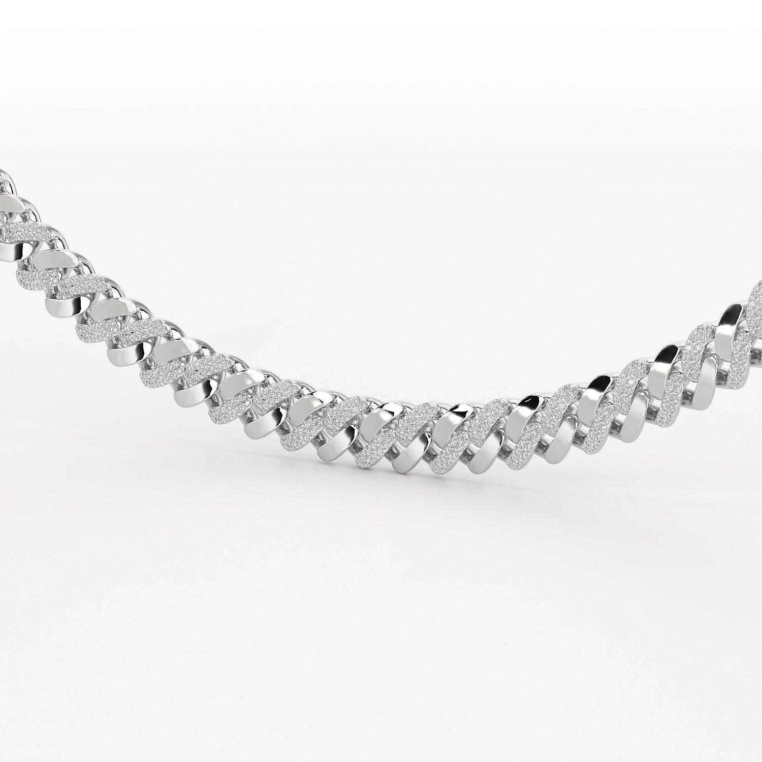 6 CT Round Cut Men's Cuban Chain